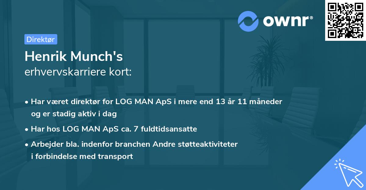 Henrik Munch's erhvervskarriere kort
