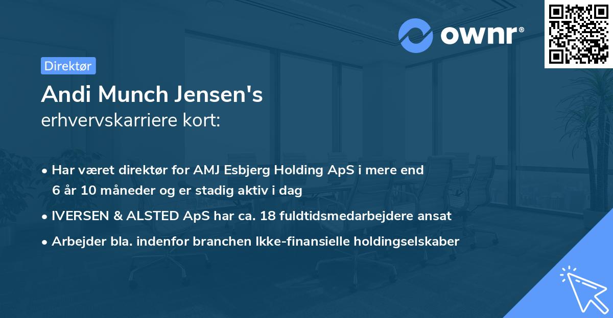 Andi Munch Jensen's erhvervskarriere kort