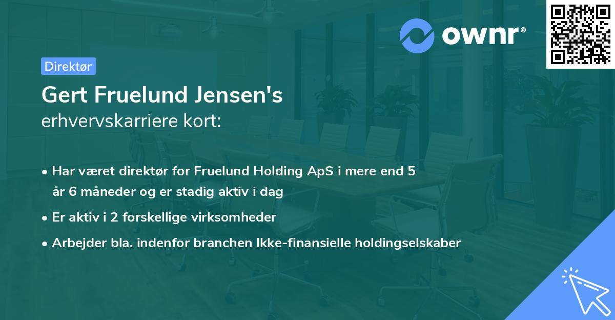 Gert Fruelund Jensen's erhvervskarriere kort