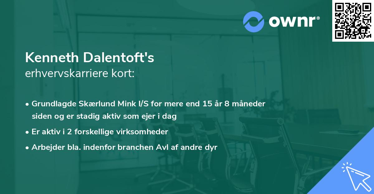 Kenneth Dalentoft's erhvervskarriere kort
