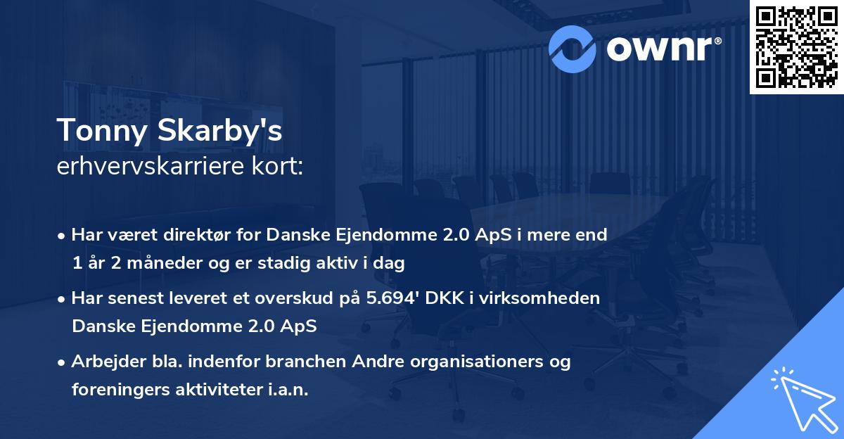 Tonny Skarby's erhvervskarriere kort