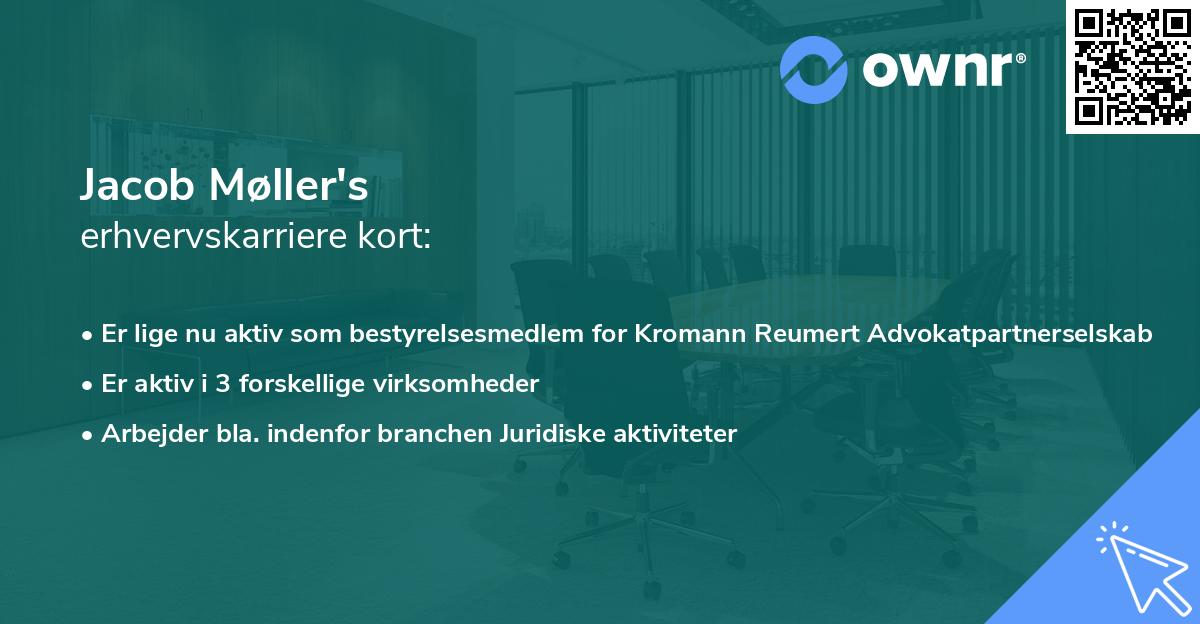 Jacob Møller's erhvervskarriere kort