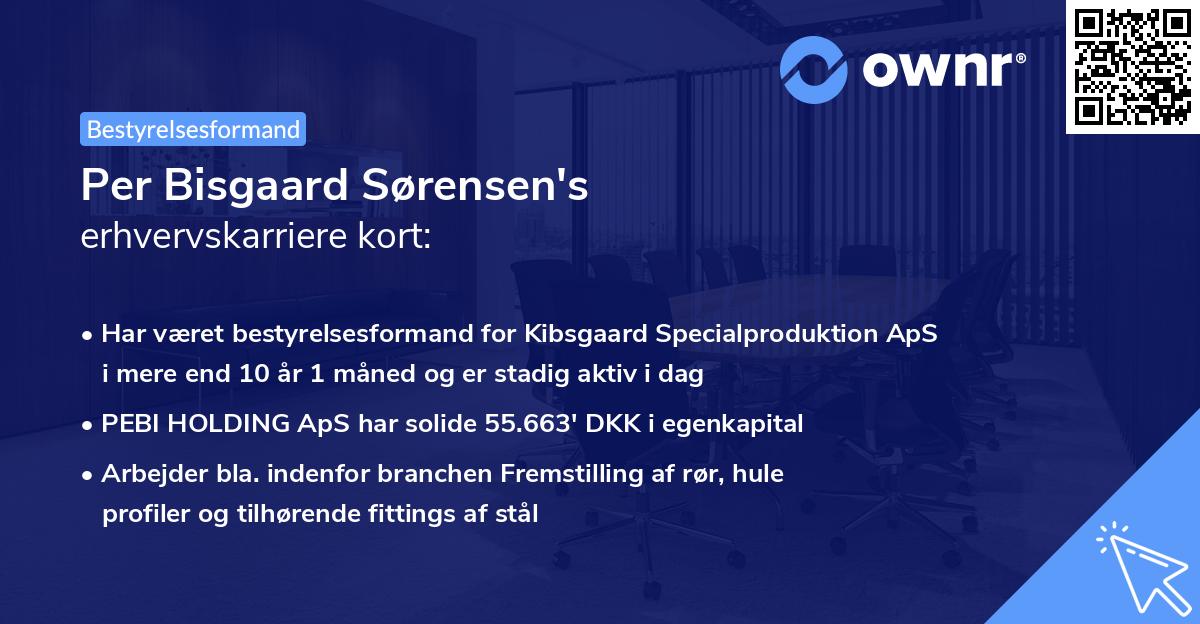Per Bisgaard Sørensen's erhvervskarriere kort