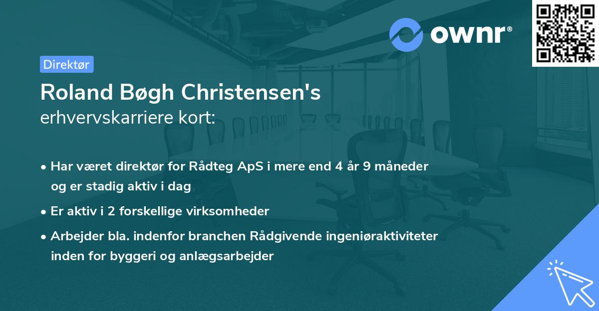 Roland Bøgh Christensen's erhvervskarriere kort