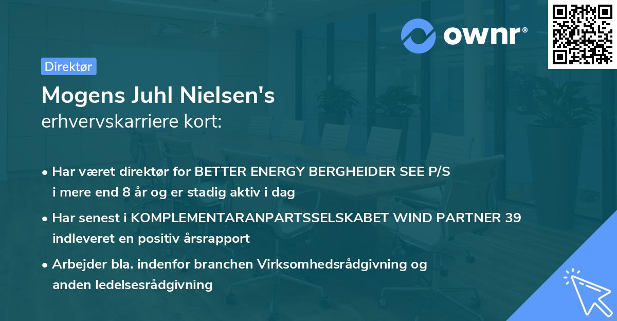 Mogens Juhl Nielsen's erhvervskarriere kort
