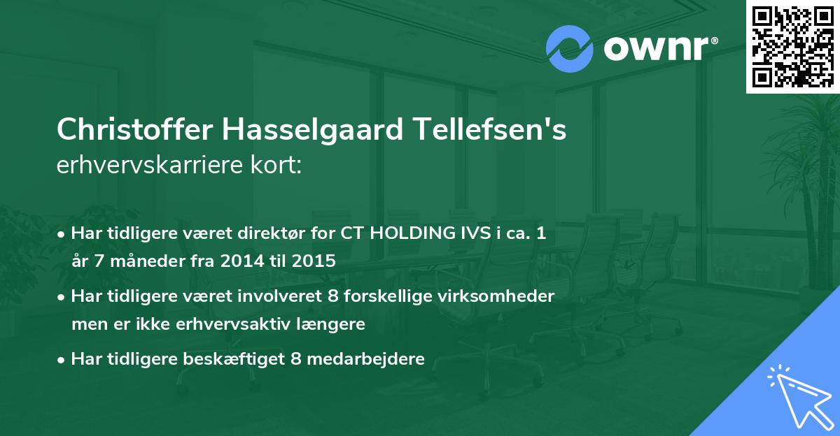 Christoffer Hasselgaard Tellefsen's erhvervskarriere kort