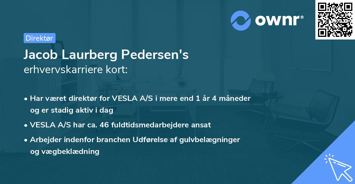 Jacob Laurberg Pedersen's erhvervskarriere kort