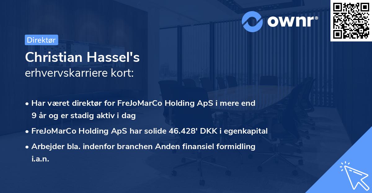 Christian Hassel's erhvervskarriere kort