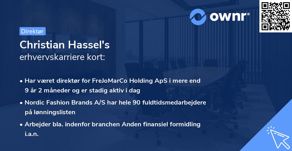 Christian Hassel's erhvervskarriere kort