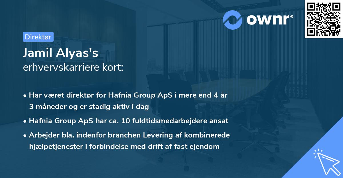 Jamil Alyas's erhvervskarriere kort
