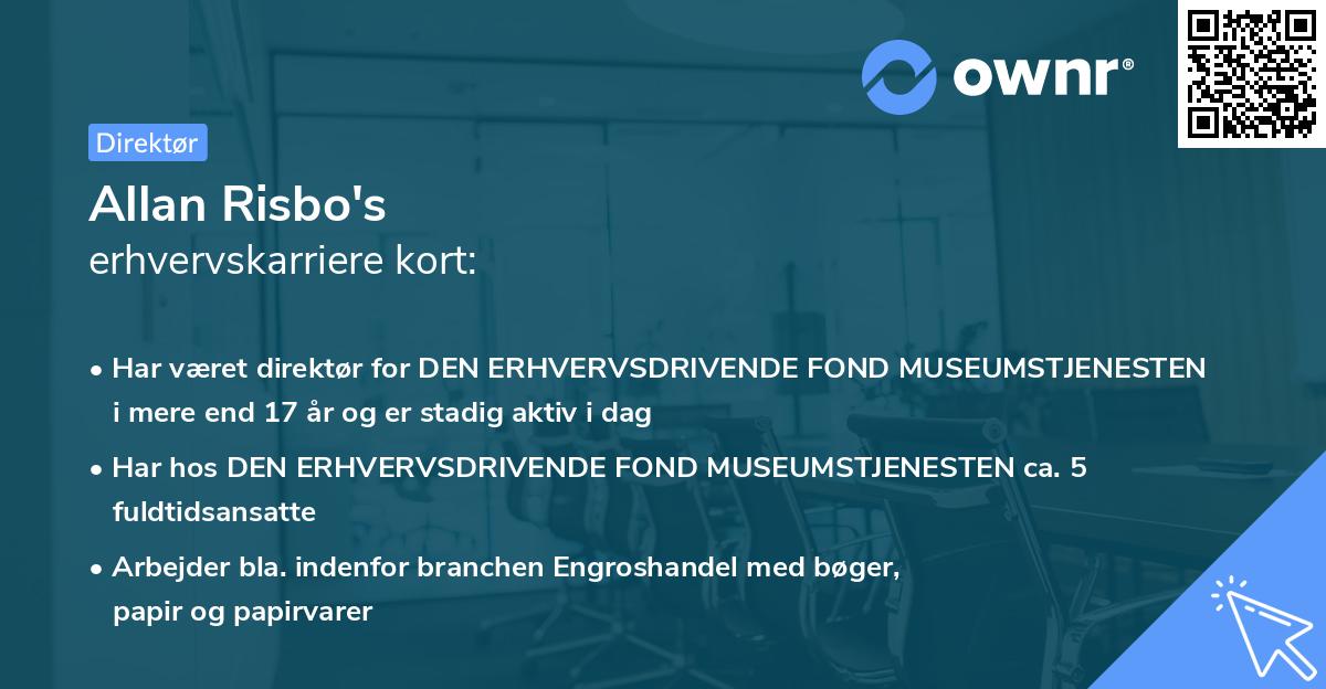 Allan Risbo's erhvervskarriere kort