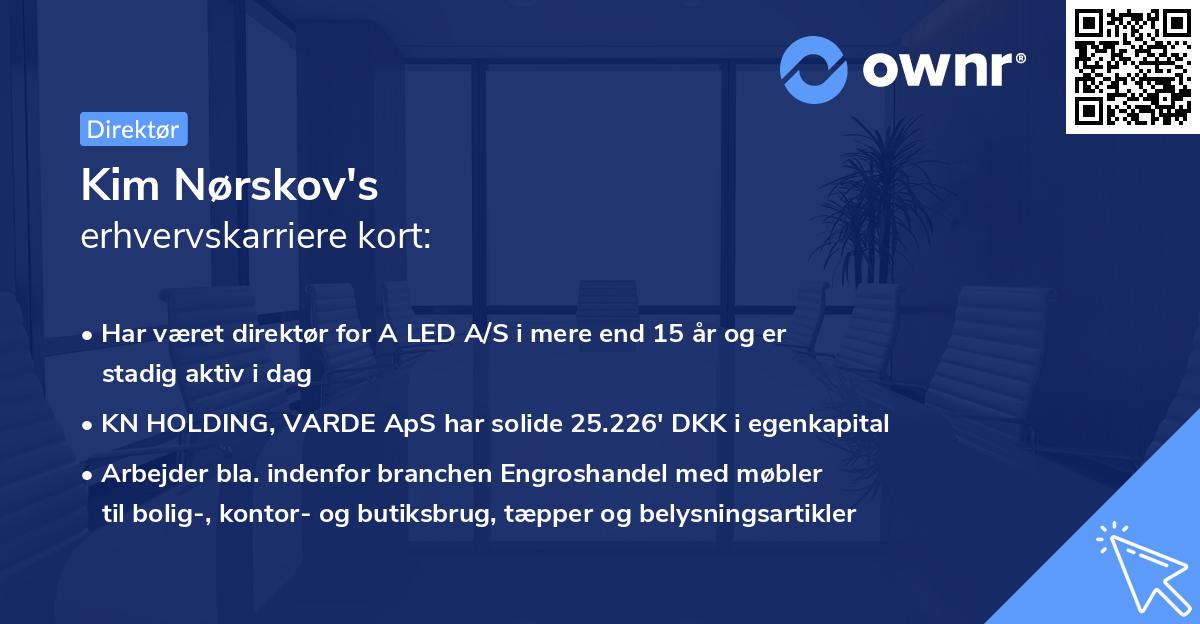 Kim Nørskov's erhvervskarriere kort