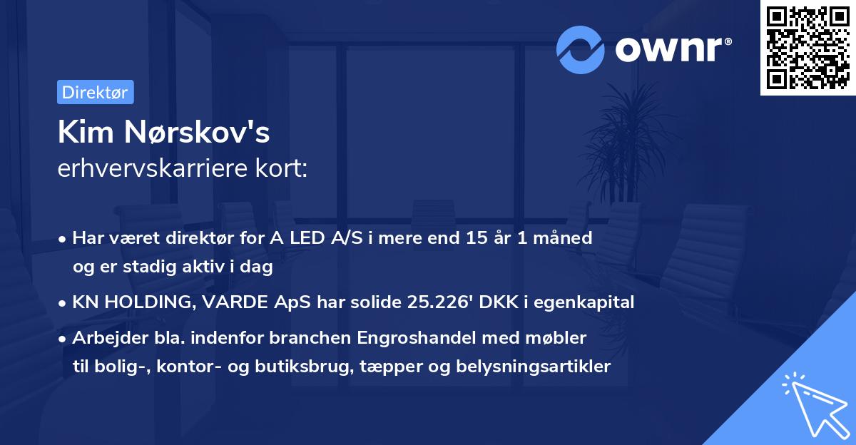 Kim Nørskov's erhvervskarriere kort