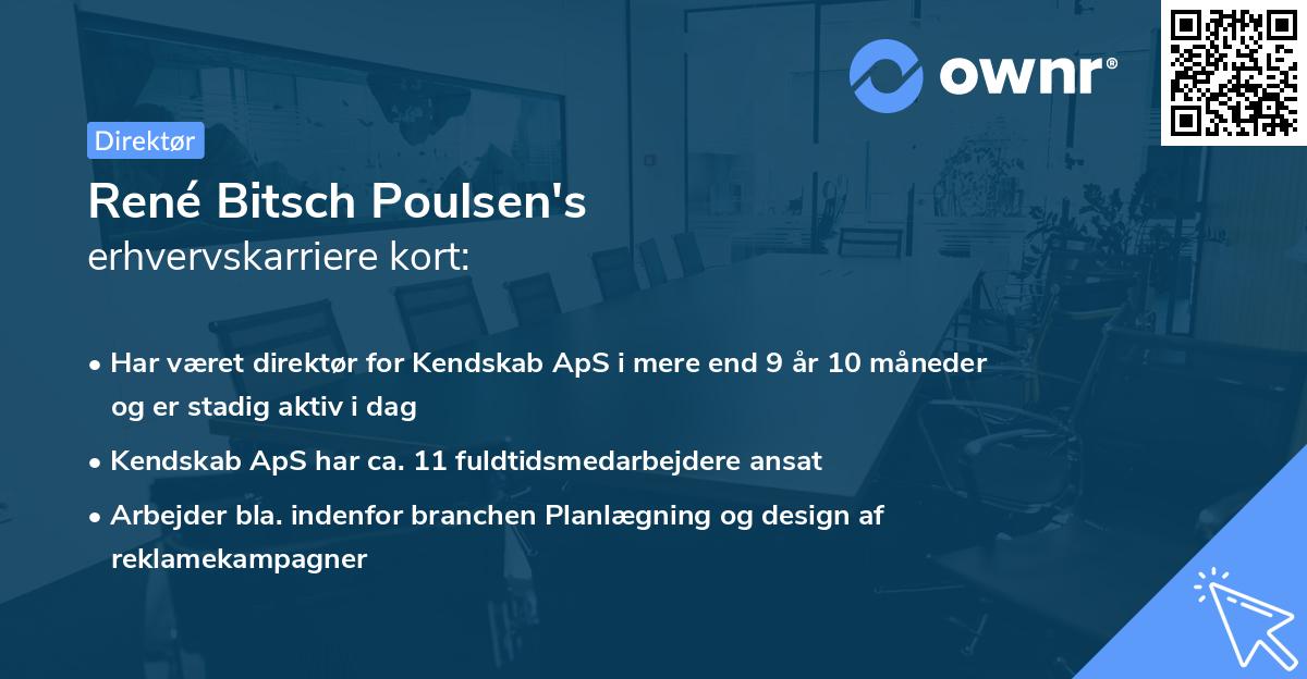 René Bitsch Poulsen's erhvervskarriere kort