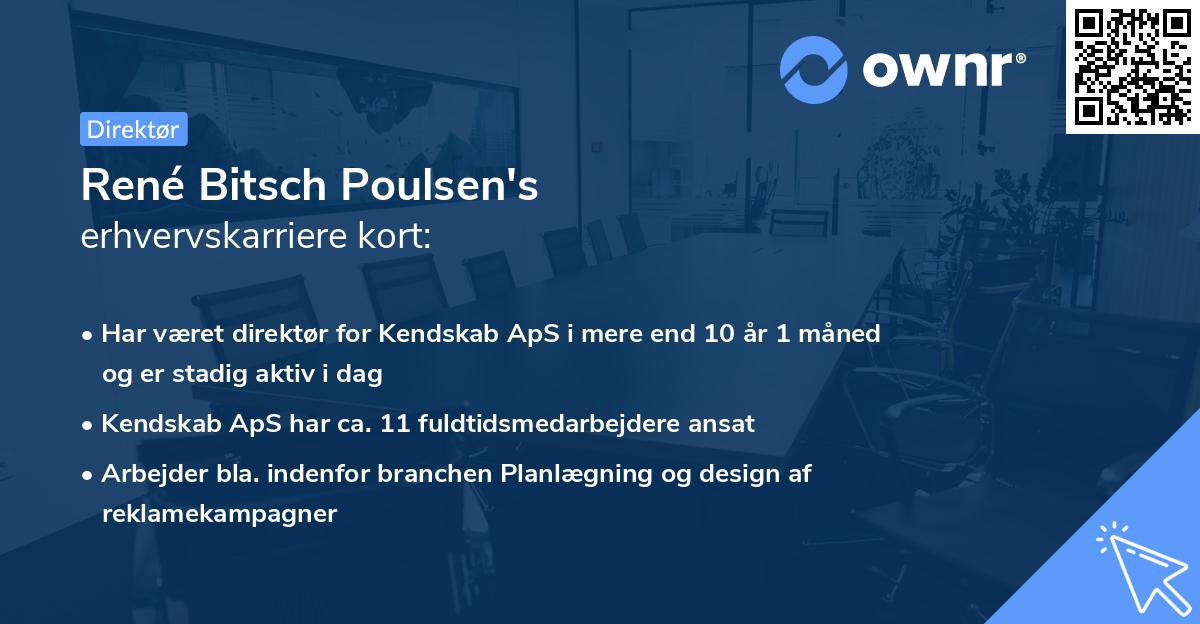 René Bitsch Poulsen's erhvervskarriere kort
