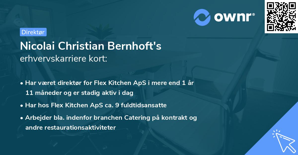 Nicolai Christian Bernhoft's erhvervskarriere kort