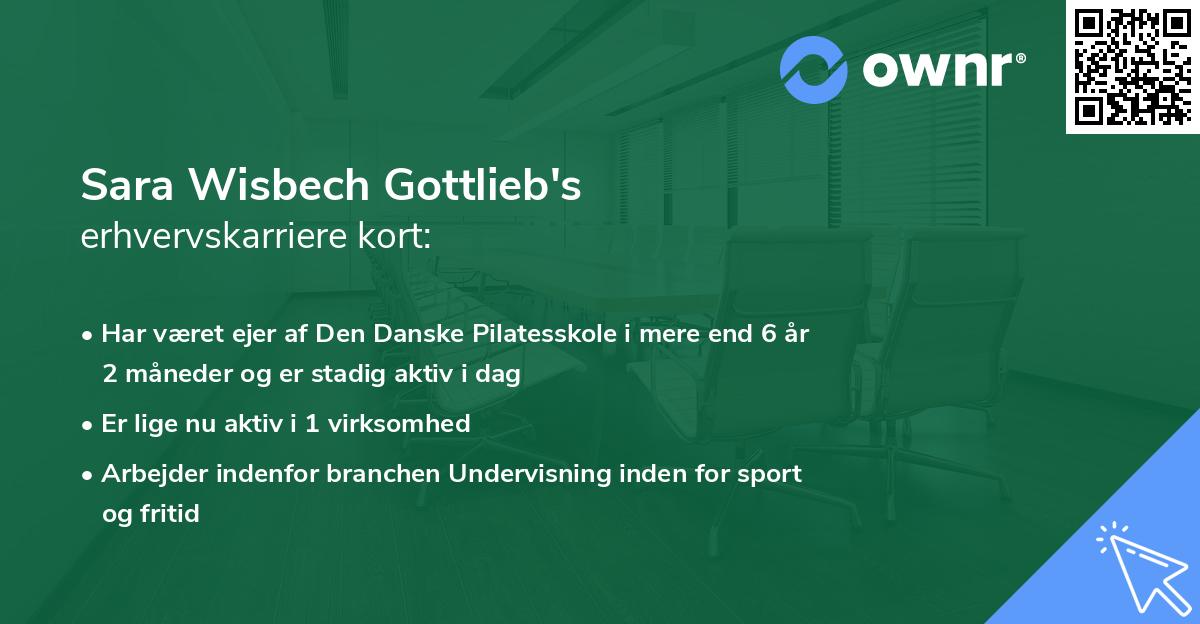 Sara Wisbech Gottlieb's erhvervskarriere kort