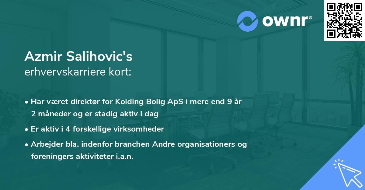 Azmir Salihovic's erhvervskarriere kort