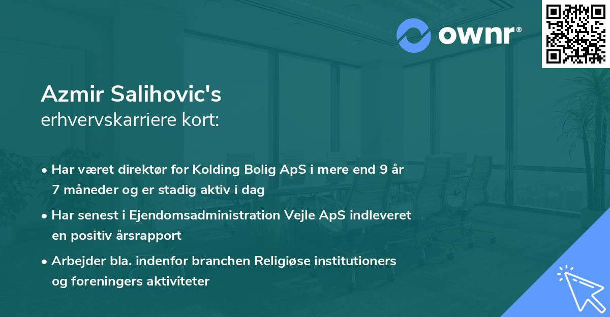 Azmir Salihovic's erhvervskarriere kort