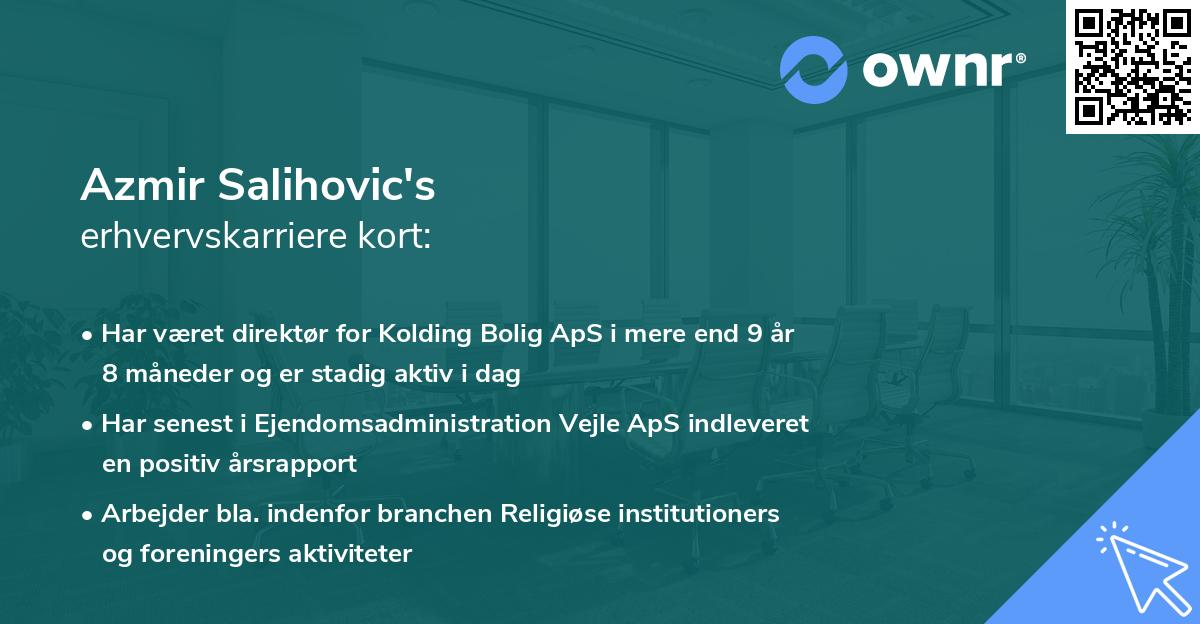 Azmir Salihovic's erhvervskarriere kort