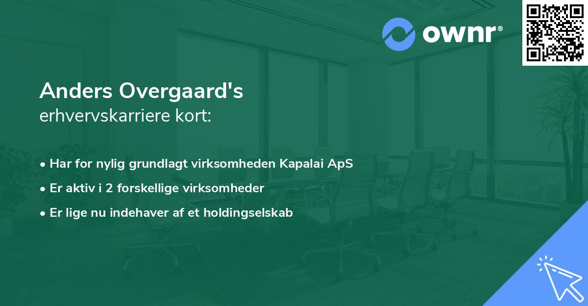 Anders Overgaard's erhvervskarriere kort