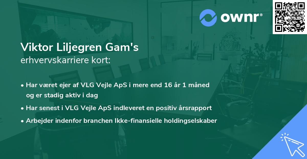 Viktor Liljegren Gam's erhvervskarriere kort