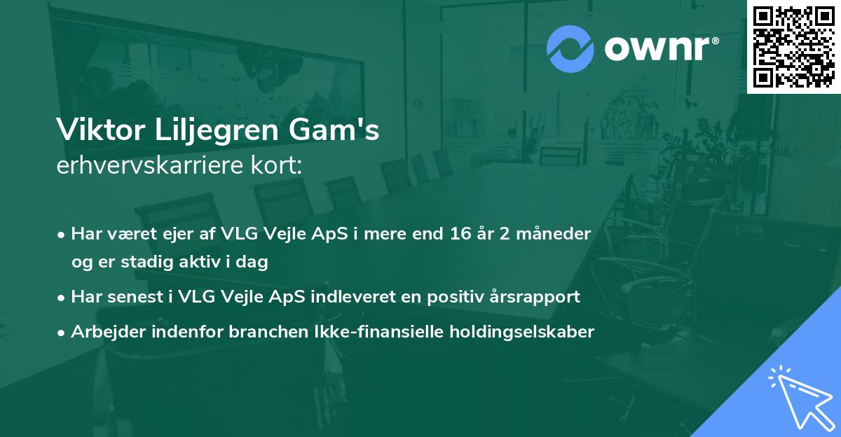 Viktor Liljegren Gam's erhvervskarriere kort