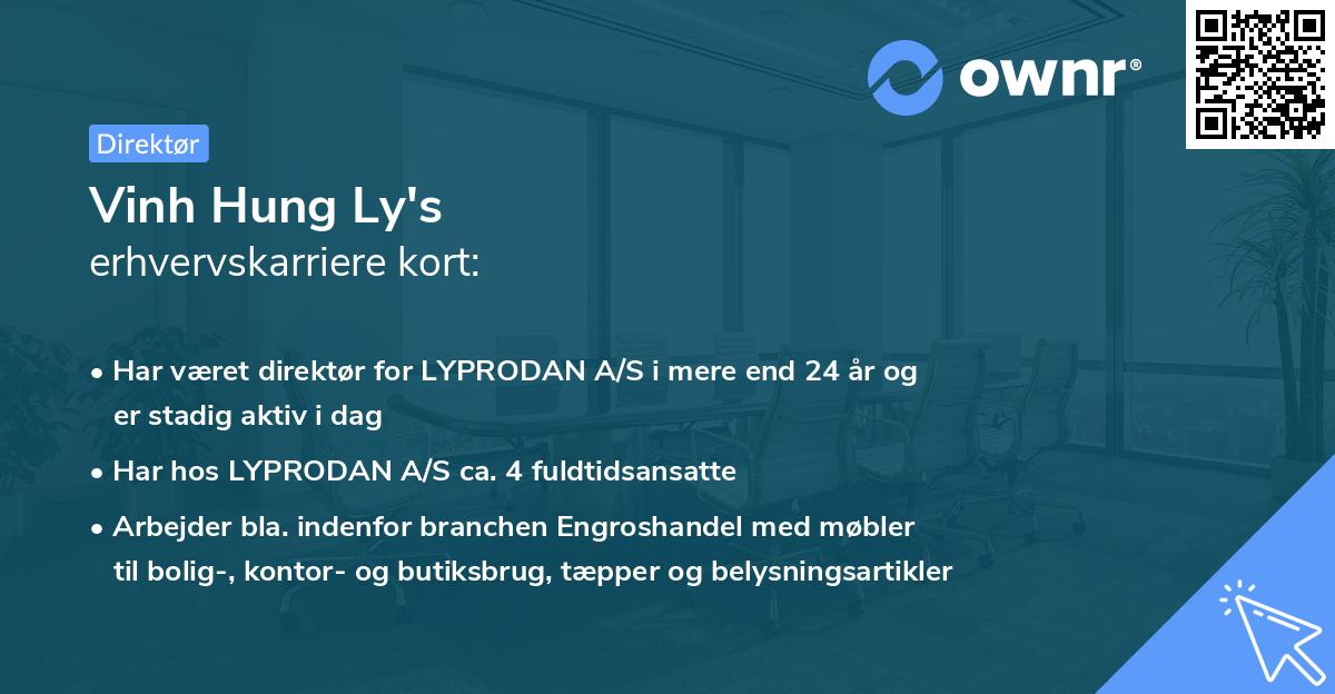 Vinh Hung Ly's erhvervskarriere kort