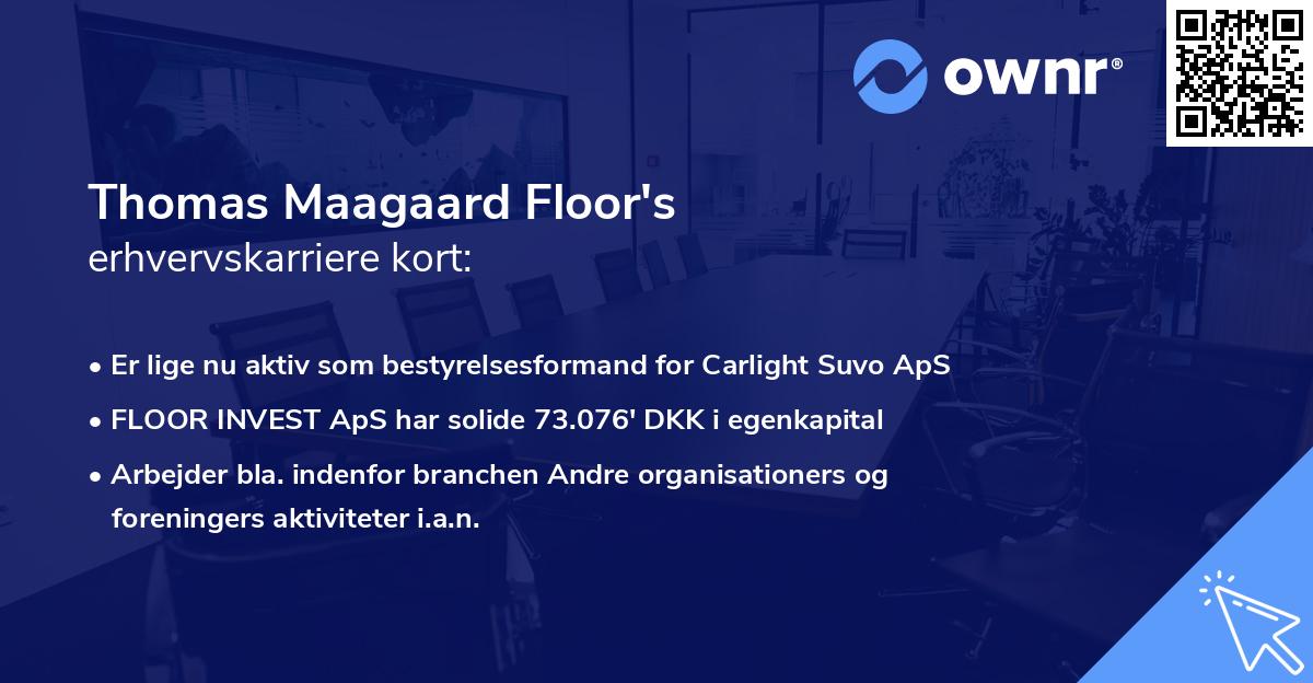 Thomas Maagaard Floor's erhvervskarriere kort