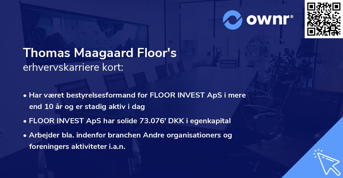 Thomas Maagaard Floor's erhvervskarriere kort