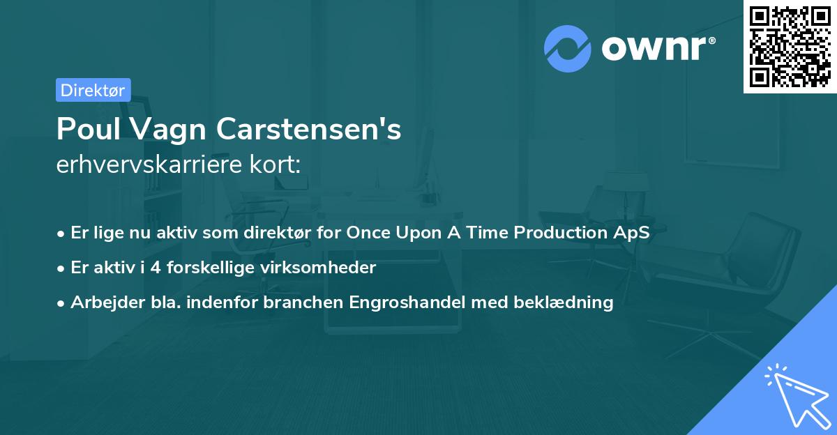 Poul Vagn Carstensen's erhvervskarriere kort