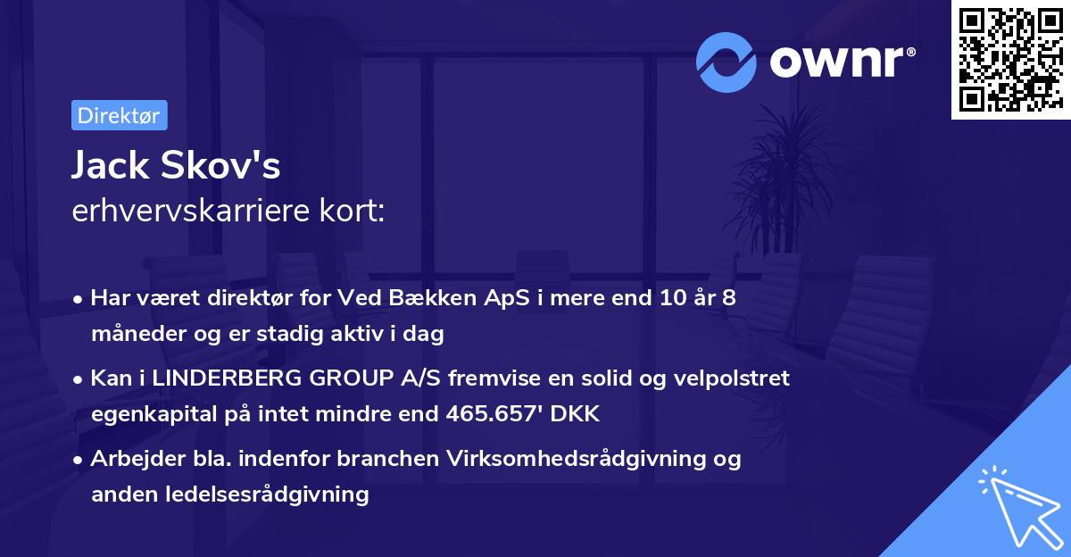 Jack Skov's erhvervskarriere kort