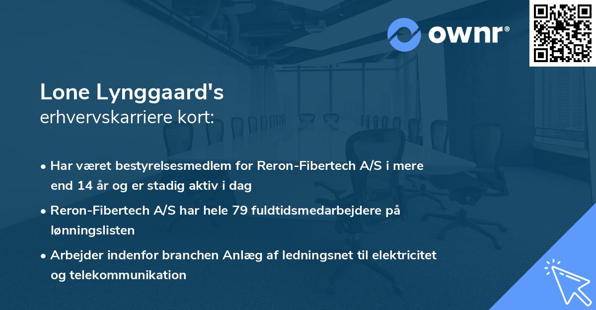 Lone Lynggaard's erhvervskarriere kort