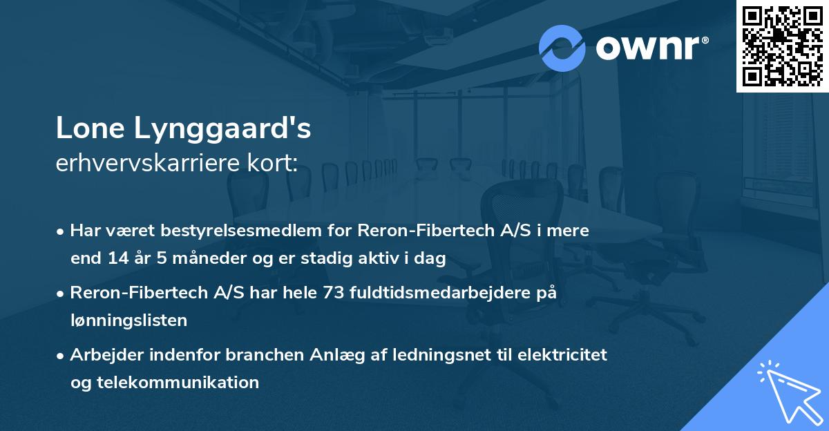 Lone Lynggaard's erhvervskarriere kort