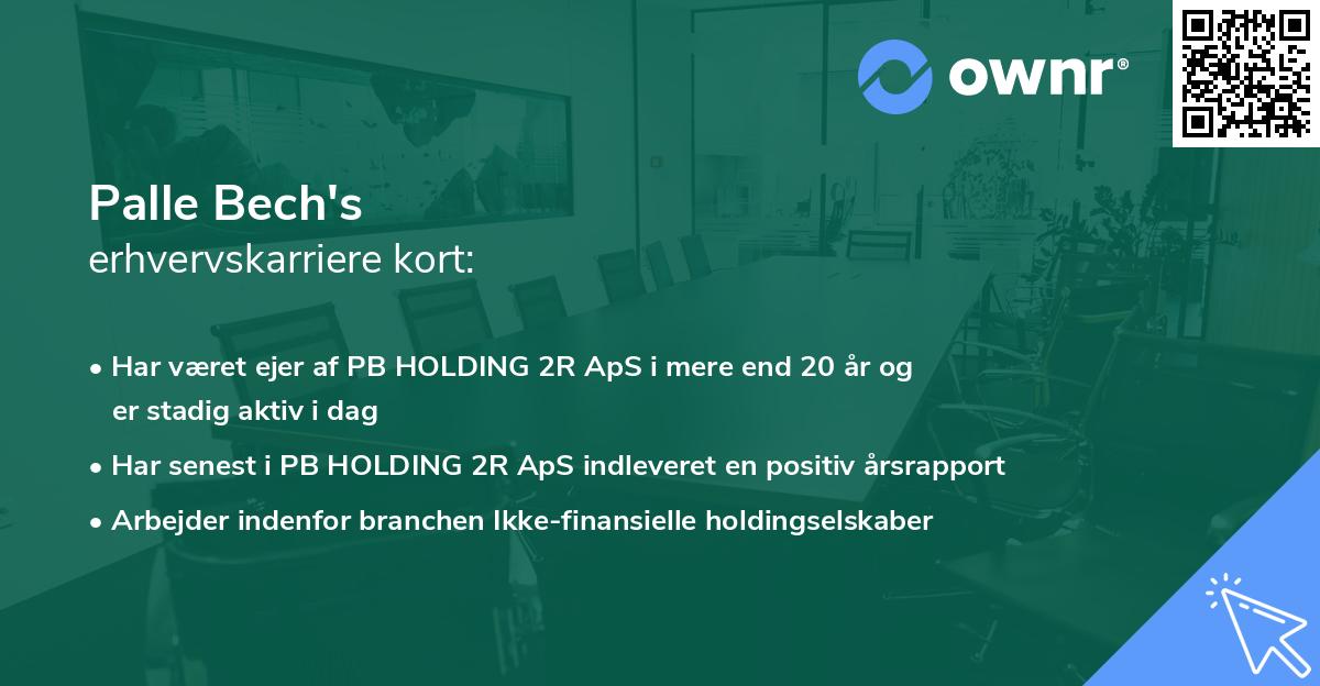 Palle Bech's erhvervskarriere kort