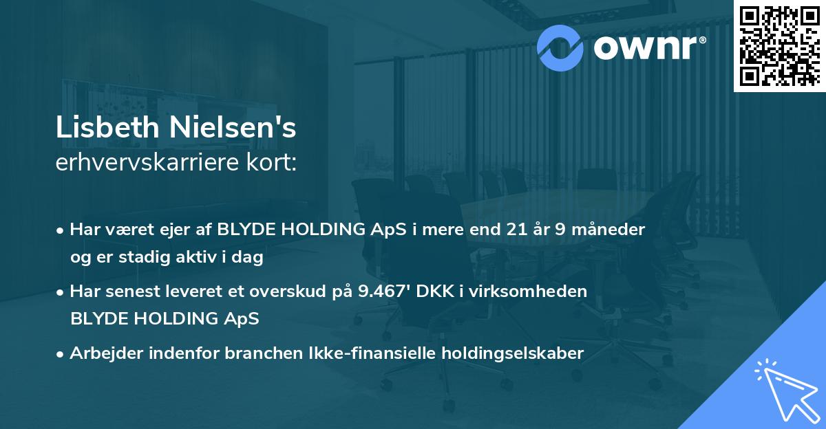 Lisbeth Nielsen's erhvervskarriere kort