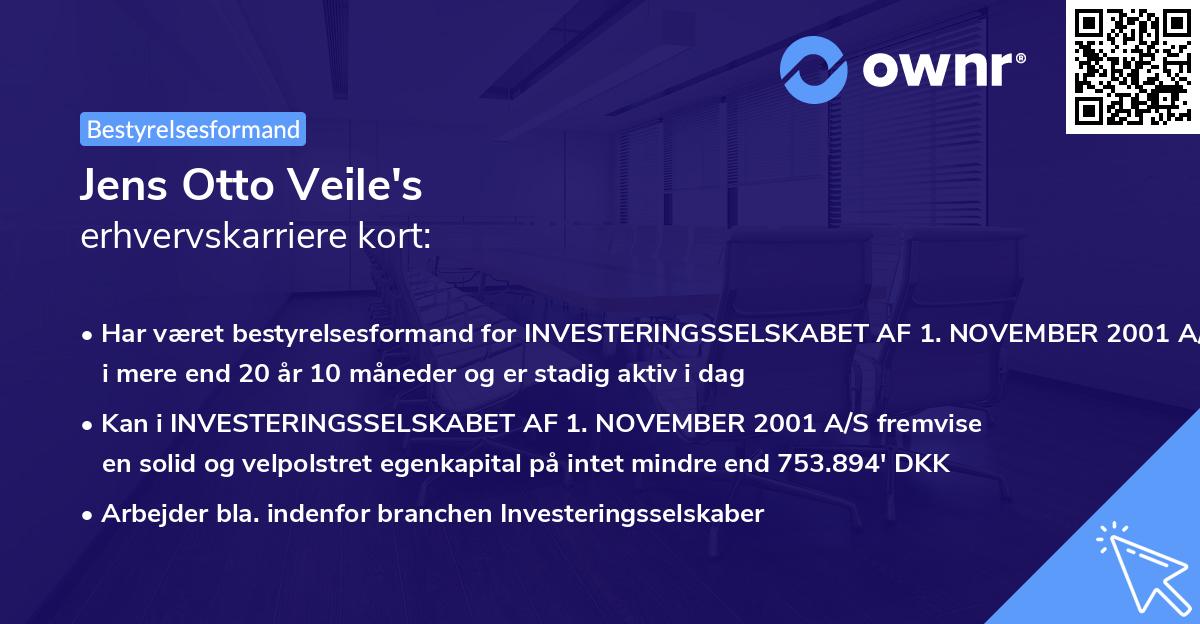 Jens Otto Veile's erhvervskarriere kort