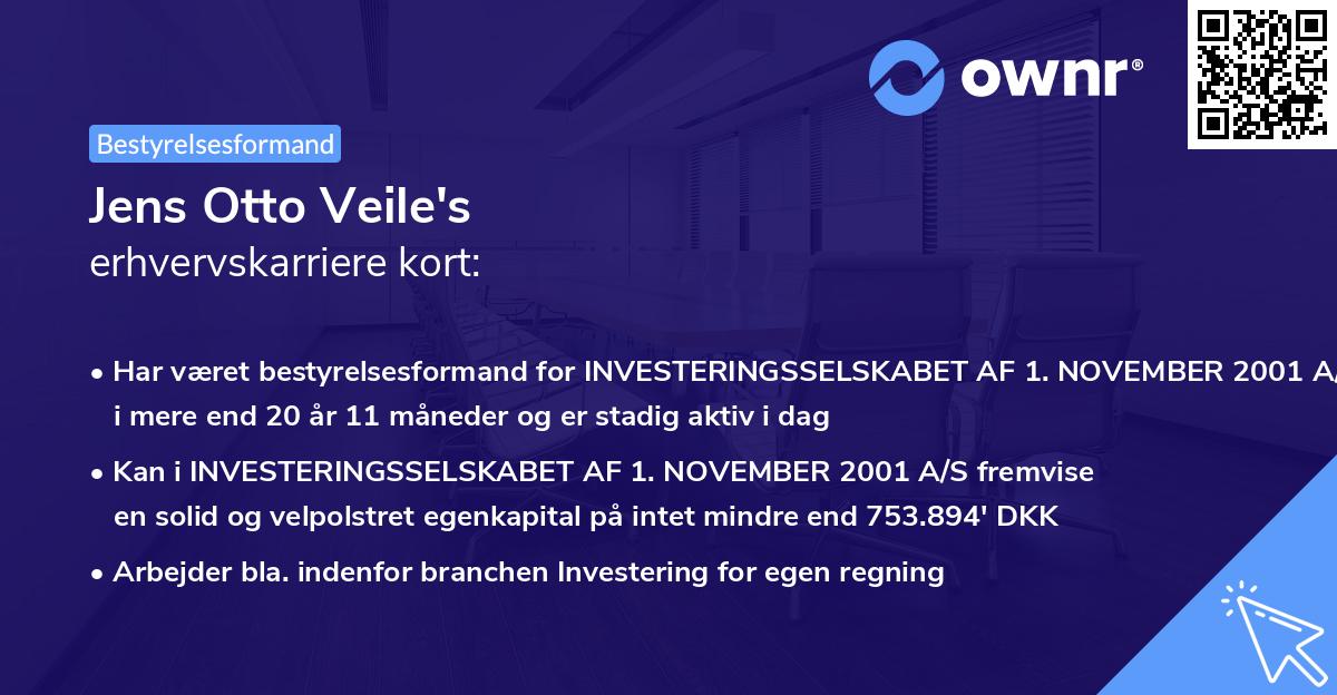 Jens Otto Veile's erhvervskarriere kort