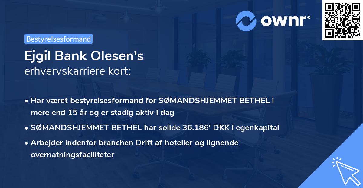 Ejgil Bank Olesen's erhvervskarriere kort