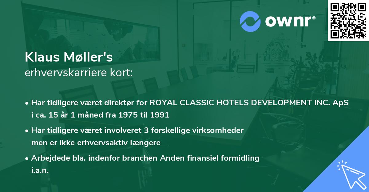 Klaus Møller's erhvervskarriere kort