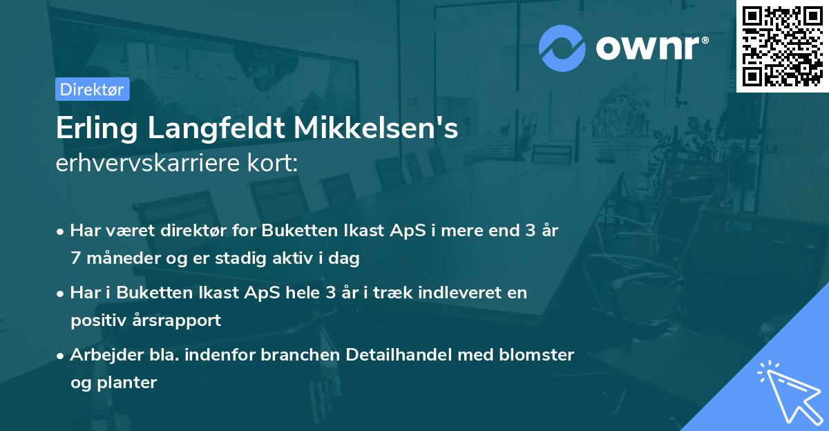 Erling Langfeldt Mikkelsen's erhvervskarriere kort