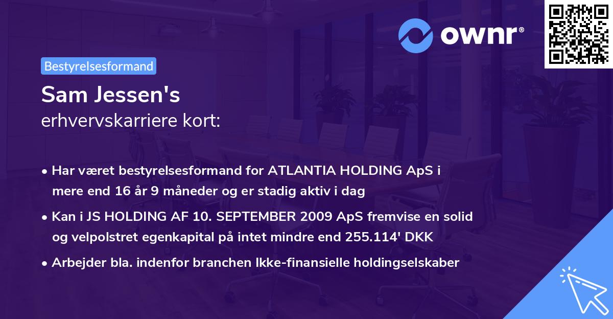 Sam Jessen's erhvervskarriere kort