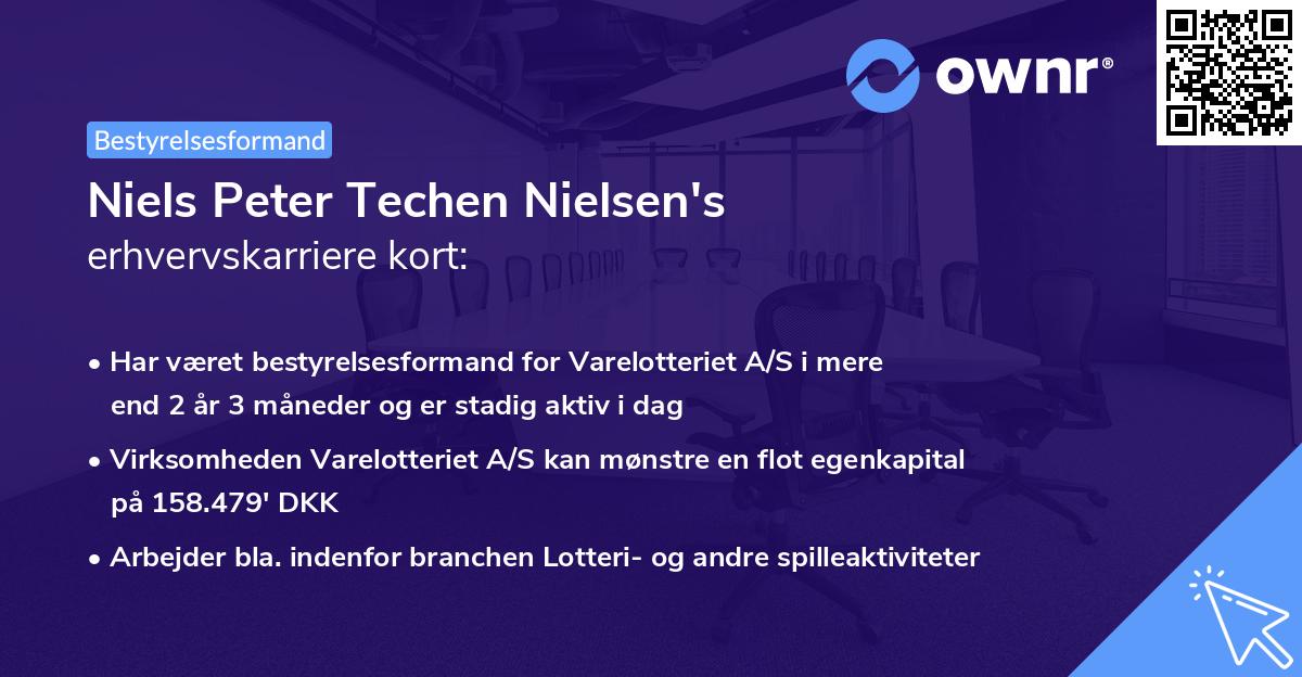 Niels Peter Techen Nielsen's erhvervskarriere kort