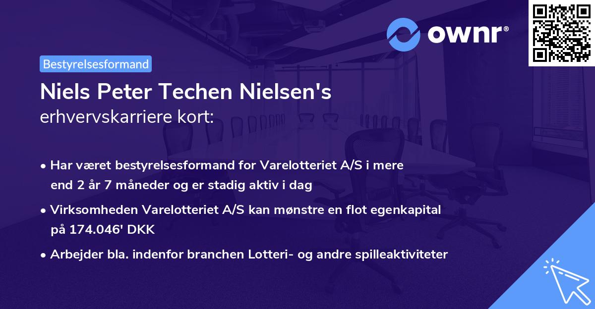 Niels Peter Techen Nielsen's erhvervskarriere kort