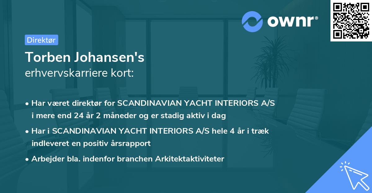 Torben Johansen's erhvervskarriere kort