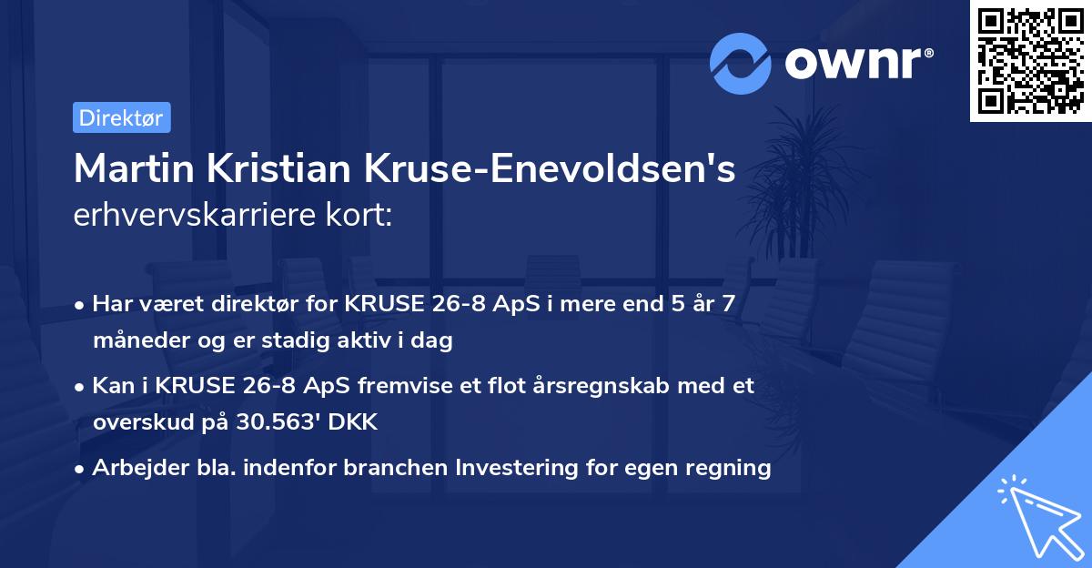Martin Kristian Kruse-Enevoldsen's erhvervskarriere kort