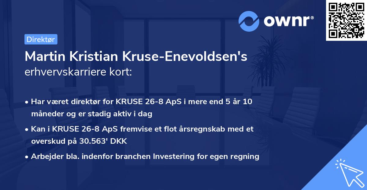 Martin Kristian Kruse-Enevoldsen's erhvervskarriere kort
