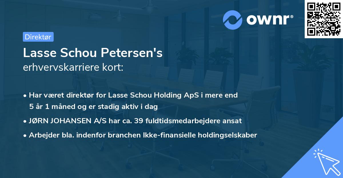Lasse Schou Petersen's erhvervskarriere kort