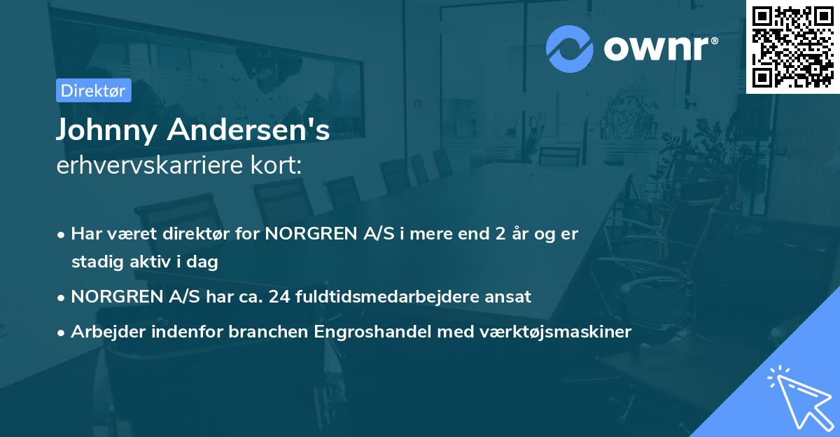 Johnny Andersen's erhvervskarriere kort