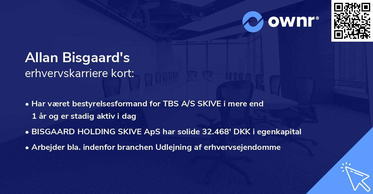 Allan Bisgaard's erhvervskarriere kort